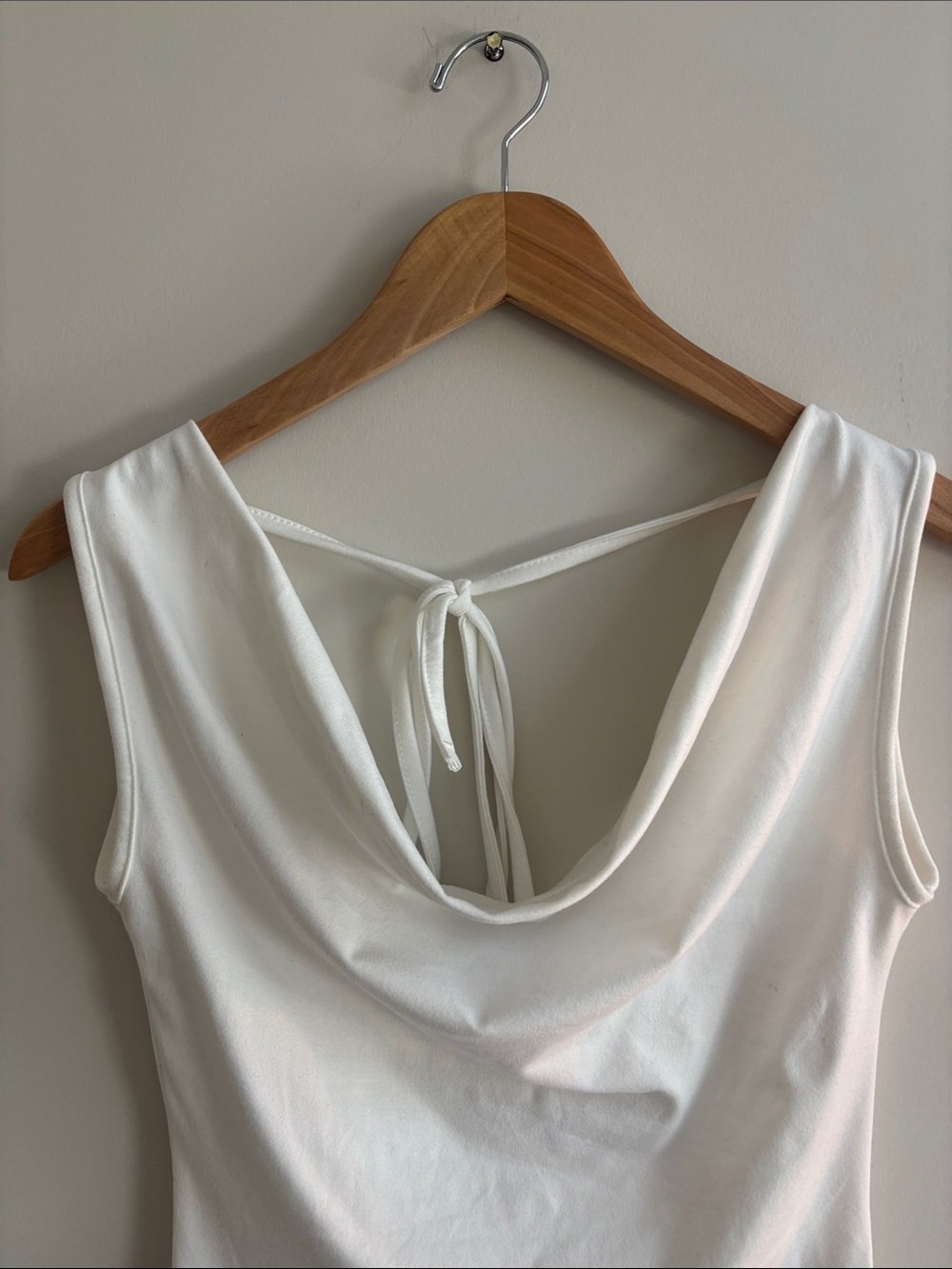 Tie Up Draped Tank Top - Picture 3 of 4